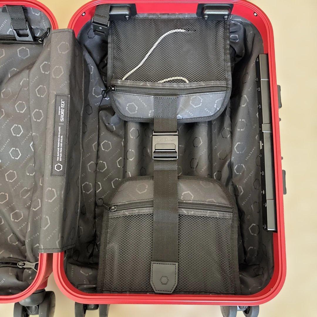 【美品】ソルガード 時短スーツケース 機内持込39L （レッド）