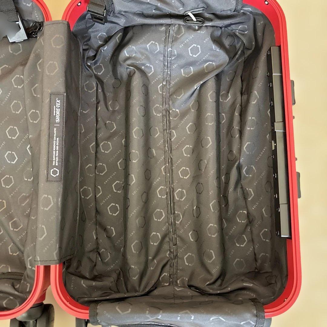 【美品】ソルガード 時短スーツケース 機内持込39L （レッド）