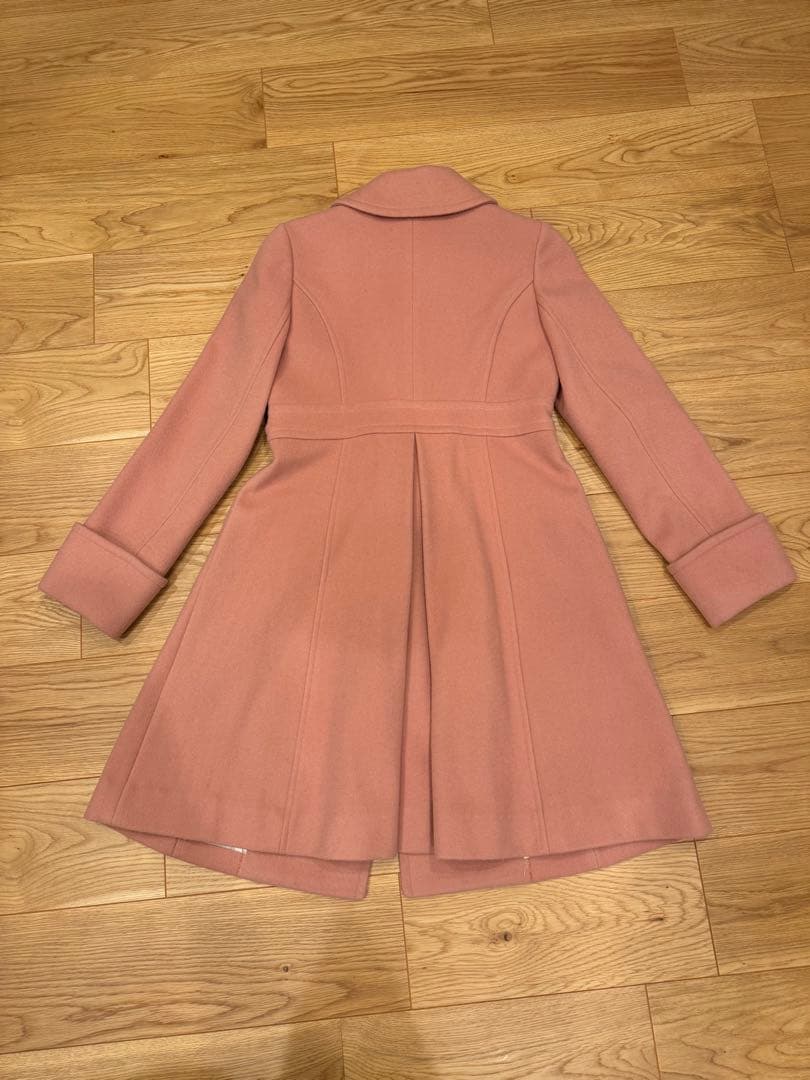 ピンク ダブルブレスト コート