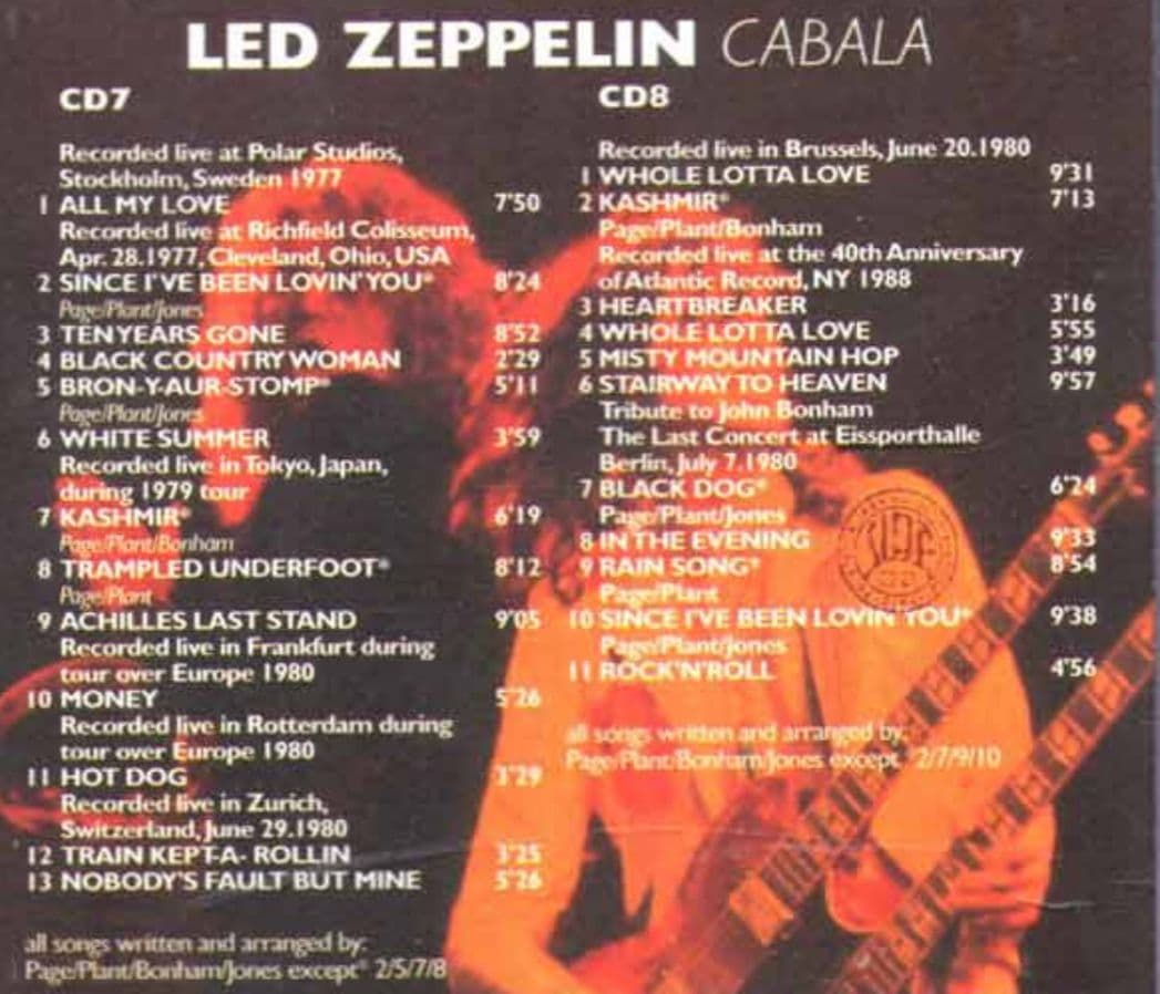 ☕【希少8CDBoxSet】Led Zeppelin CABALA