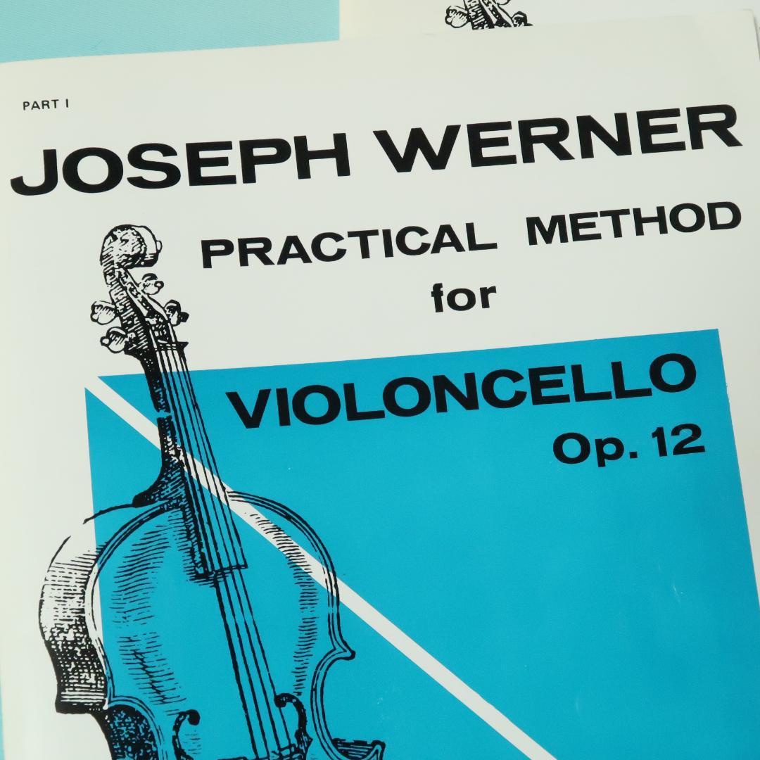 セール！ 洋楽譜　ウェルナー／チェロ教則本 作品12　第1巻、第2巻 セット