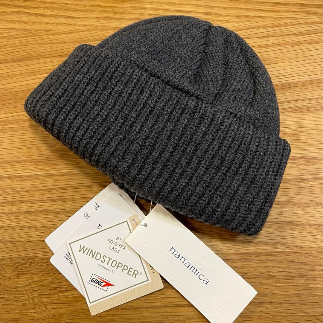 新品 ナナミカ 杢グレー ゴアテックスインフィニウム ビーニー ユニセックス