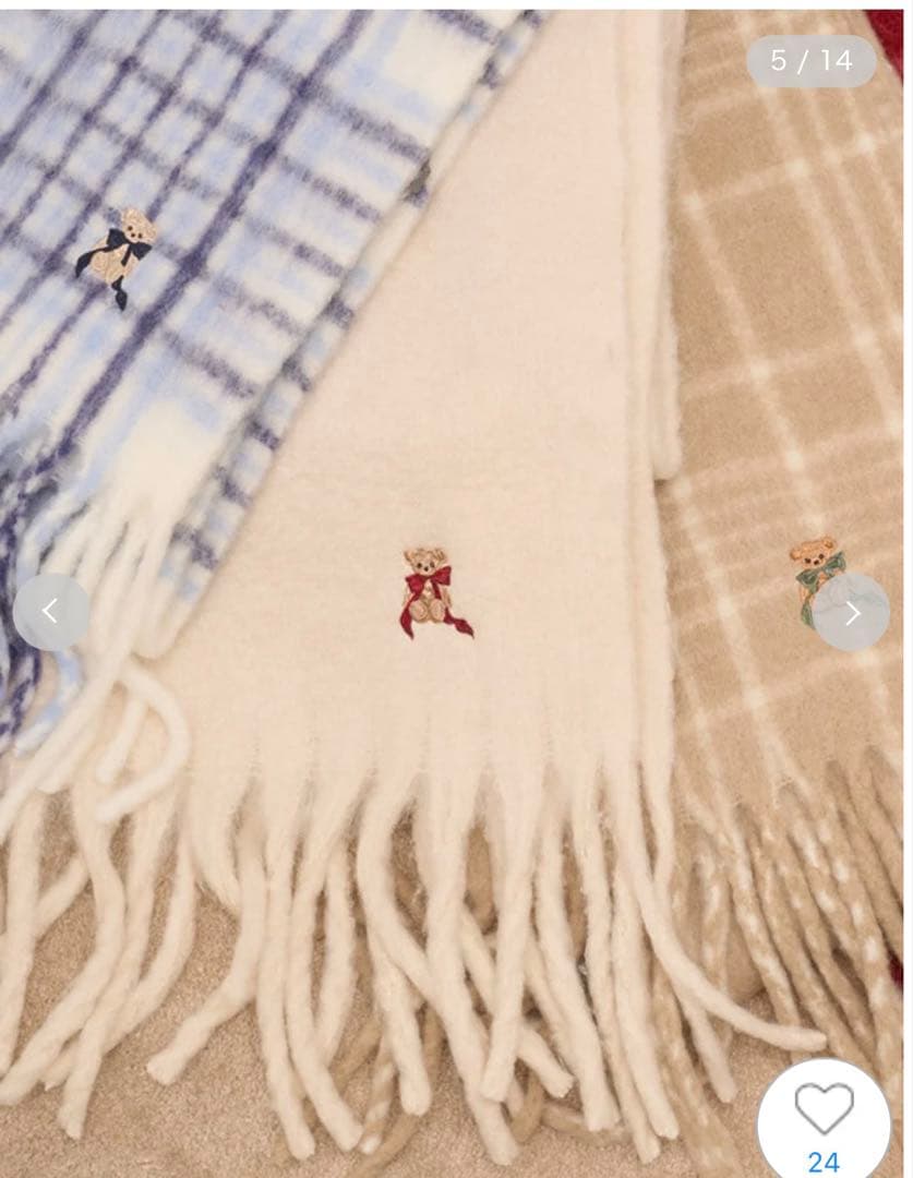 完売色♥️未開封✨新作✨SNIDEL スナイデル リボンベアーマフラー