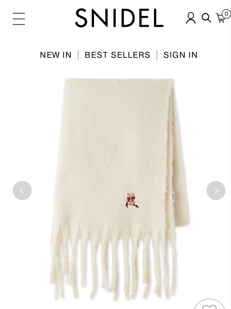 完売色♥️未開封✨新作✨SNIDEL スナイデル リボンベアーマフラー