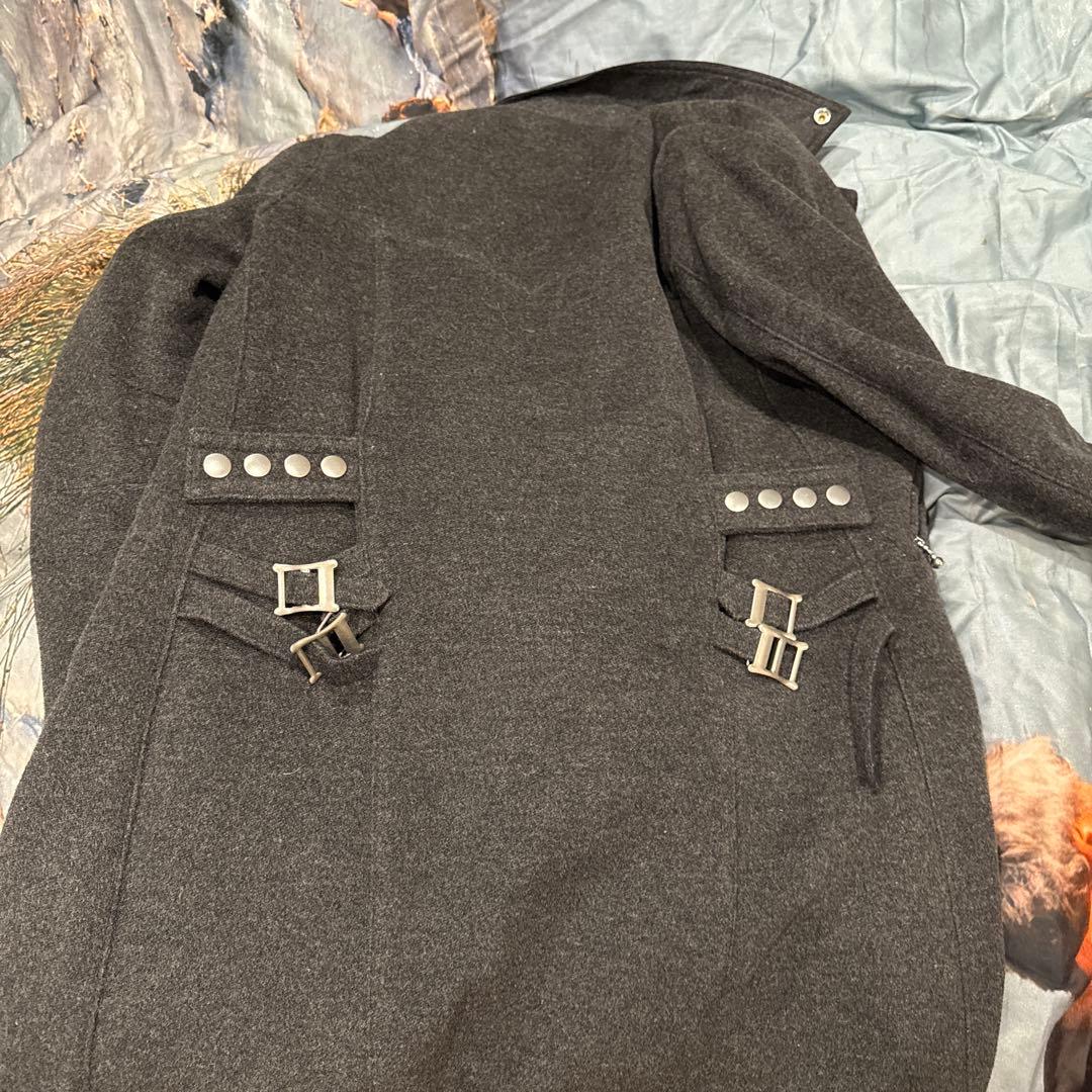 ダークグレー ウールコート