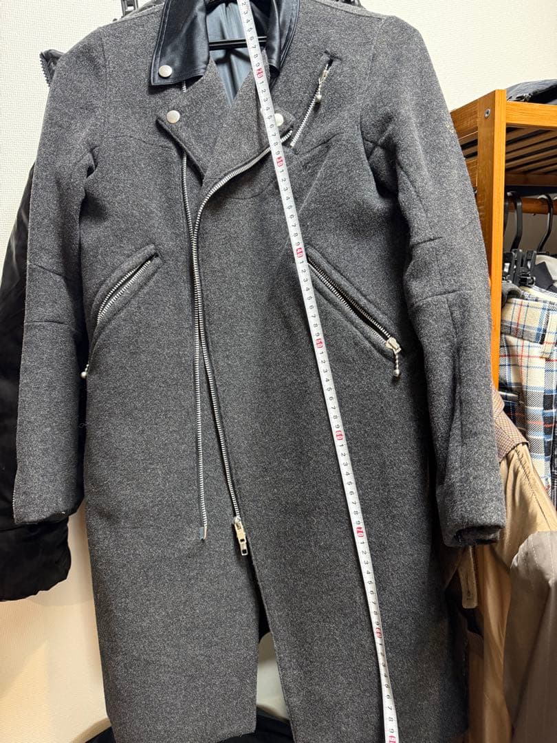 ダークグレー ウールコート