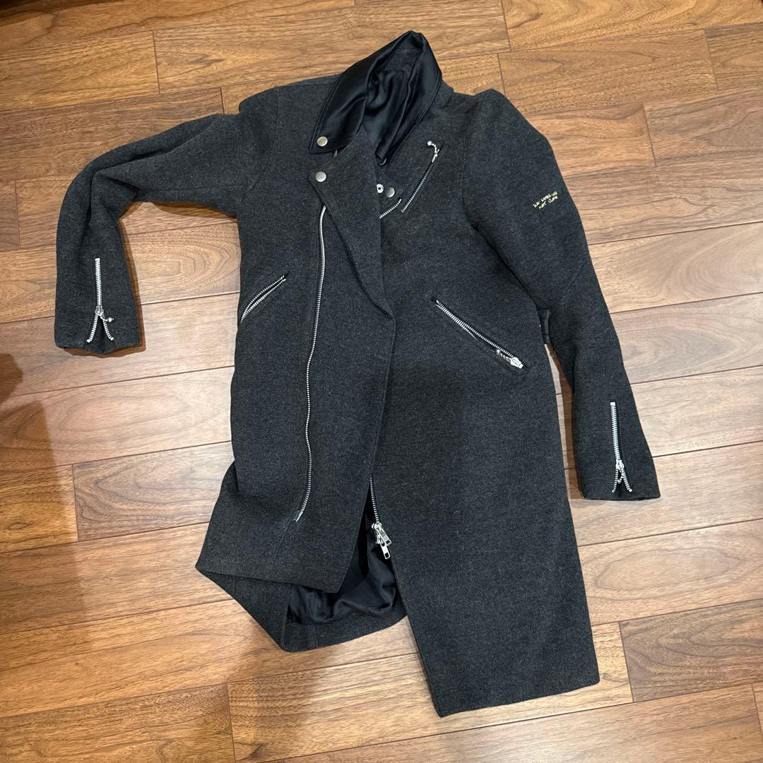 ダークグレー ウールコート