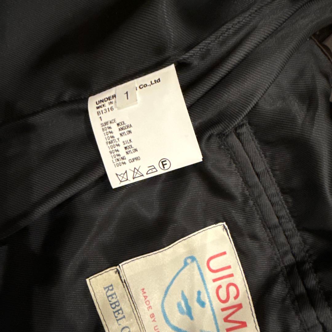 ダークグレー ウールコート