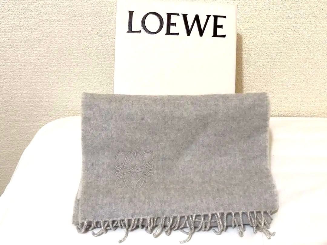 LOEWEバイカラー スカーフ ウール&カシミヤ / マフラー ストール