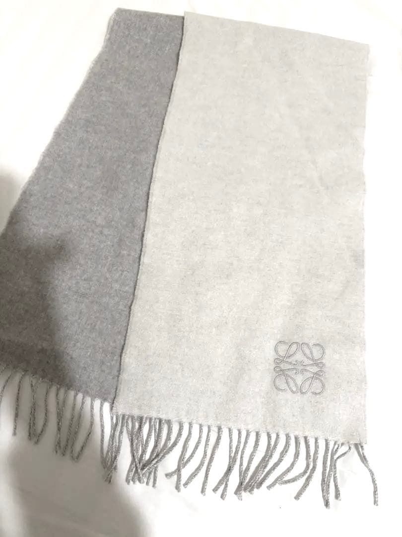 LOEWEバイカラー スカーフ ウール&カシミヤ / マフラー ストール