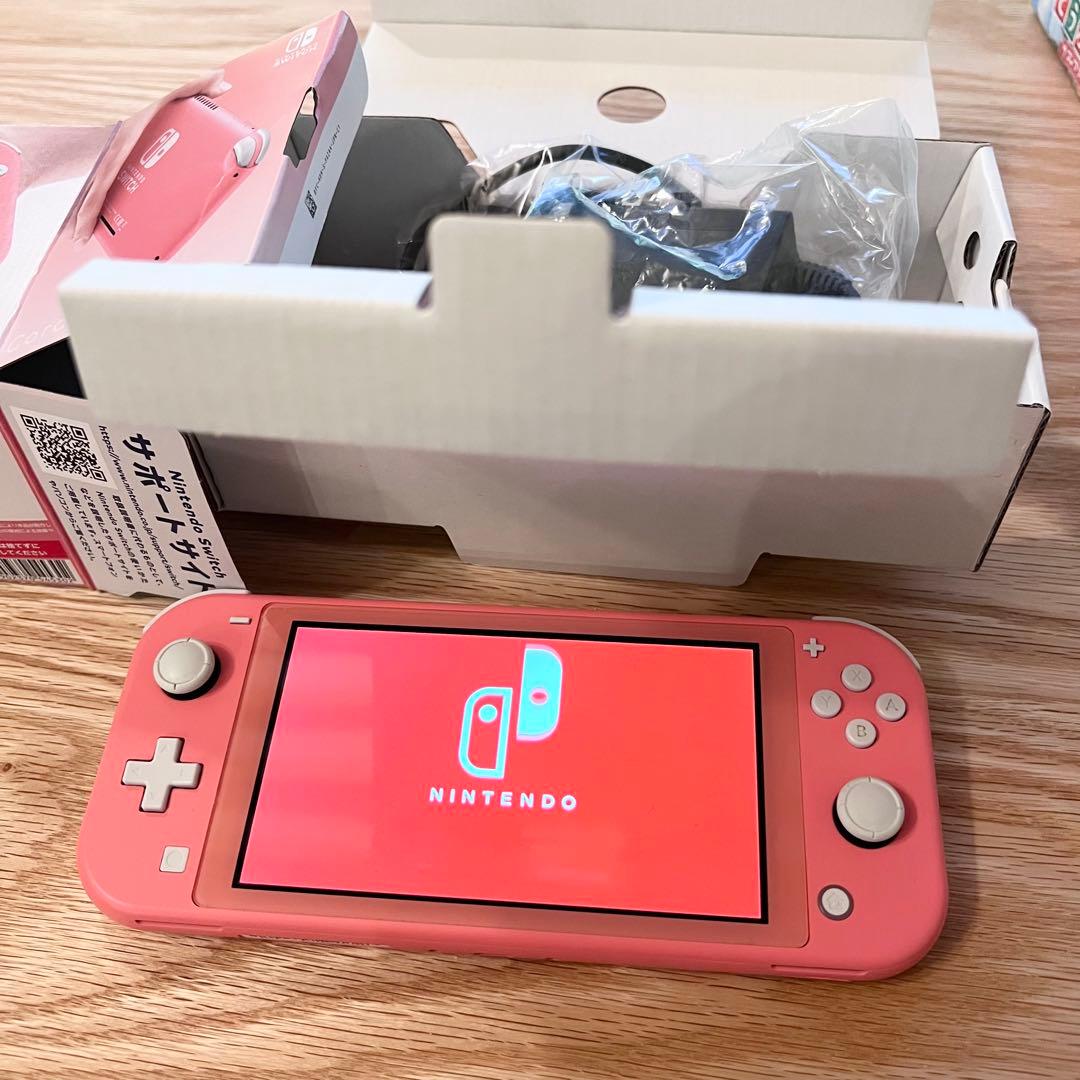 Nintendo Switch Lite 　本体　ピンク、充電器・箱付き