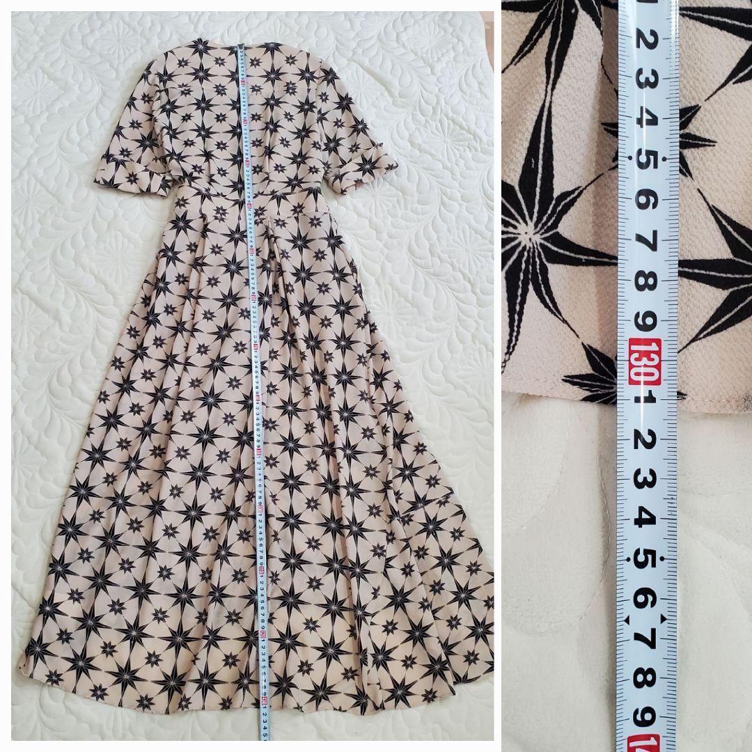 売約済み✨️専用　スタイリング／ケイシラハタ　八芒星柄カシュクールワンピース