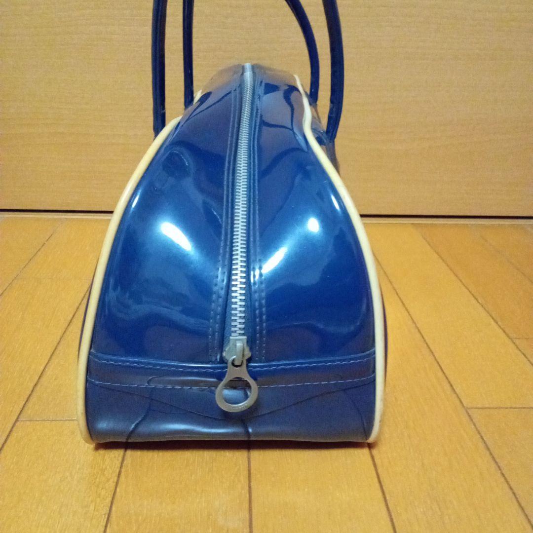 K*M様 asics TIGER エナメル ボストンバッグ ネイビー　ヴィンテー