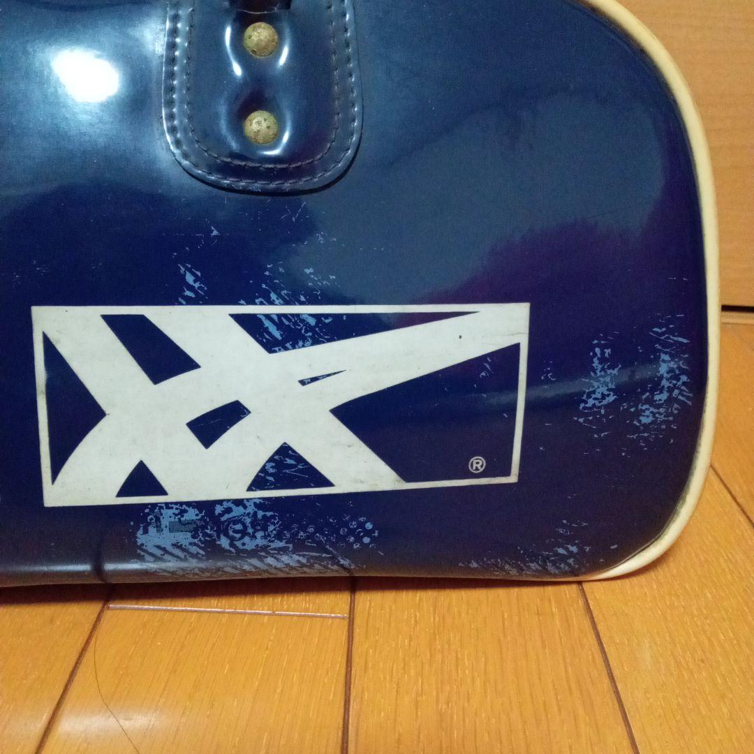 K*M様 asics TIGER エナメル ボストンバッグ ネイビー　ヴィンテー