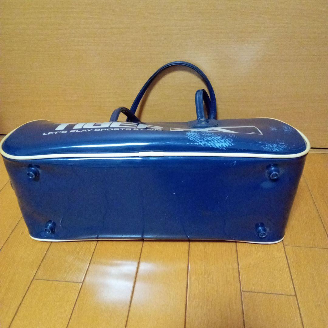 K*M様 asics TIGER エナメル ボストンバッグ ネイビー　ヴィンテー