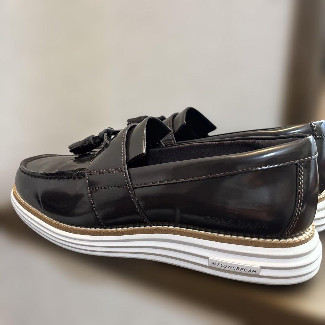 極美品　COLEHAAN タッセルローファー 茶色25.0CM