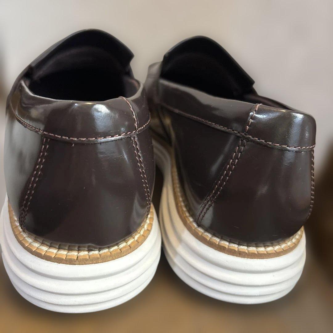 極美品　COLEHAAN タッセルローファー 茶色25.0CM