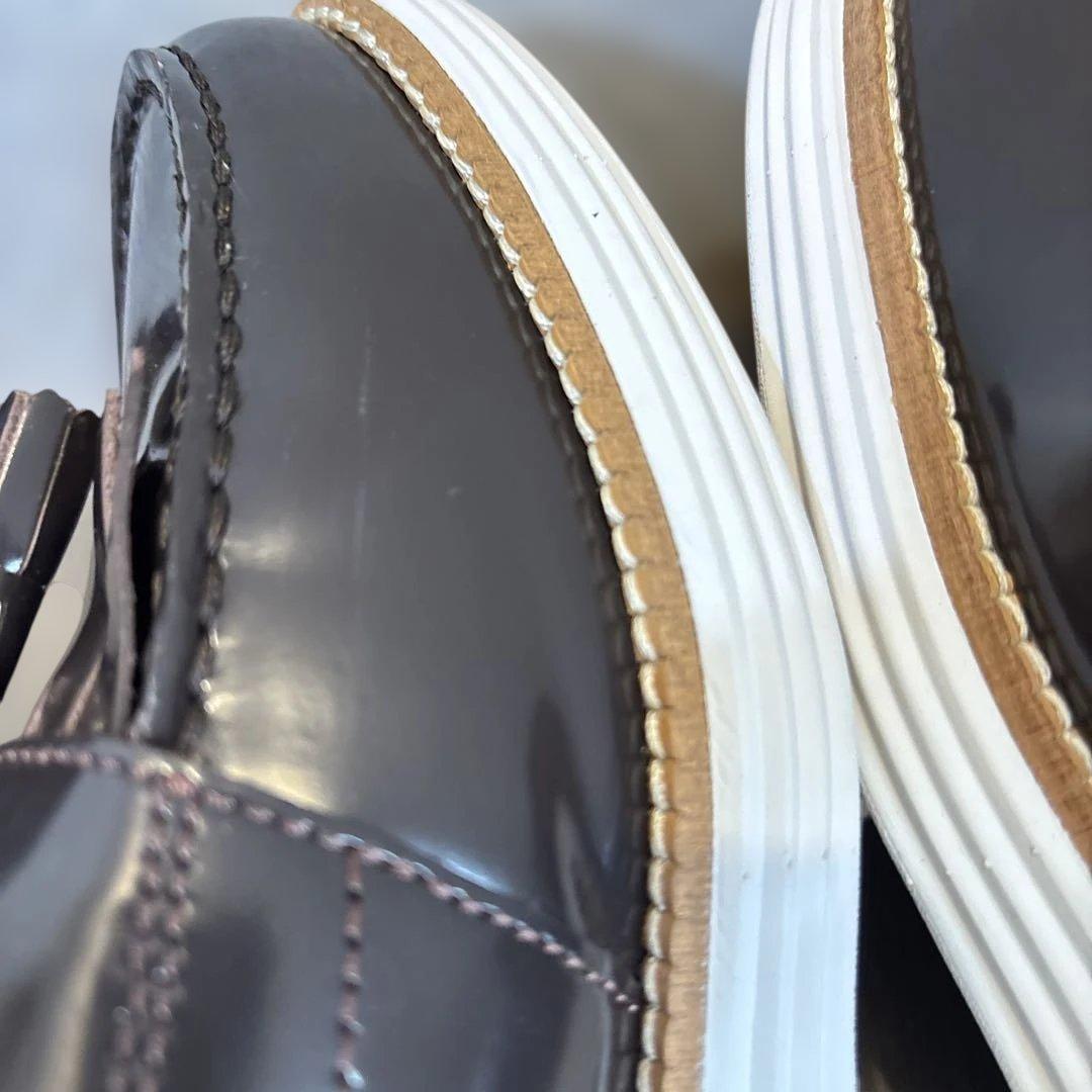 極美品　COLEHAAN タッセルローファー 茶色25.0CM