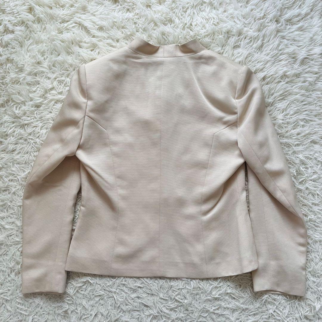 新品タグ✨ジバンシーLロゴ刻印ボタン ノーカラージャケット　ベージュ定価6.9万