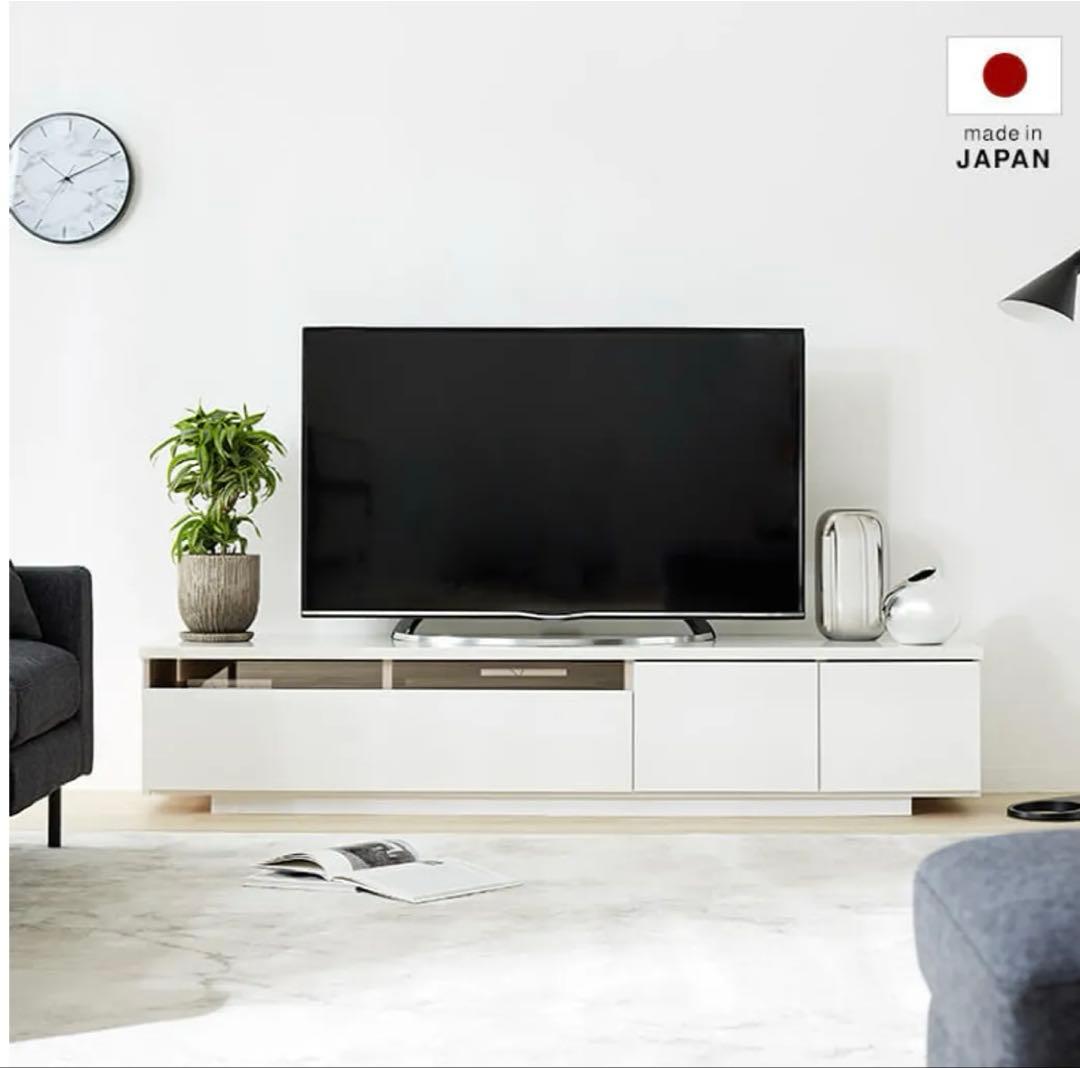 送料込み】LOWYA テレビ台 ホワイト 幅180cm