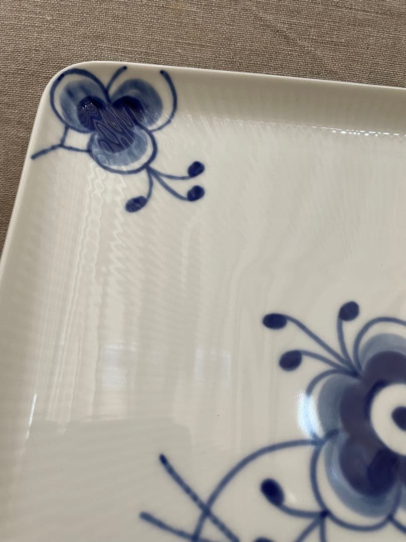 【新品】ロイヤルコペンハーゲン スクエアデイッシュ メガ 20cm ２枚