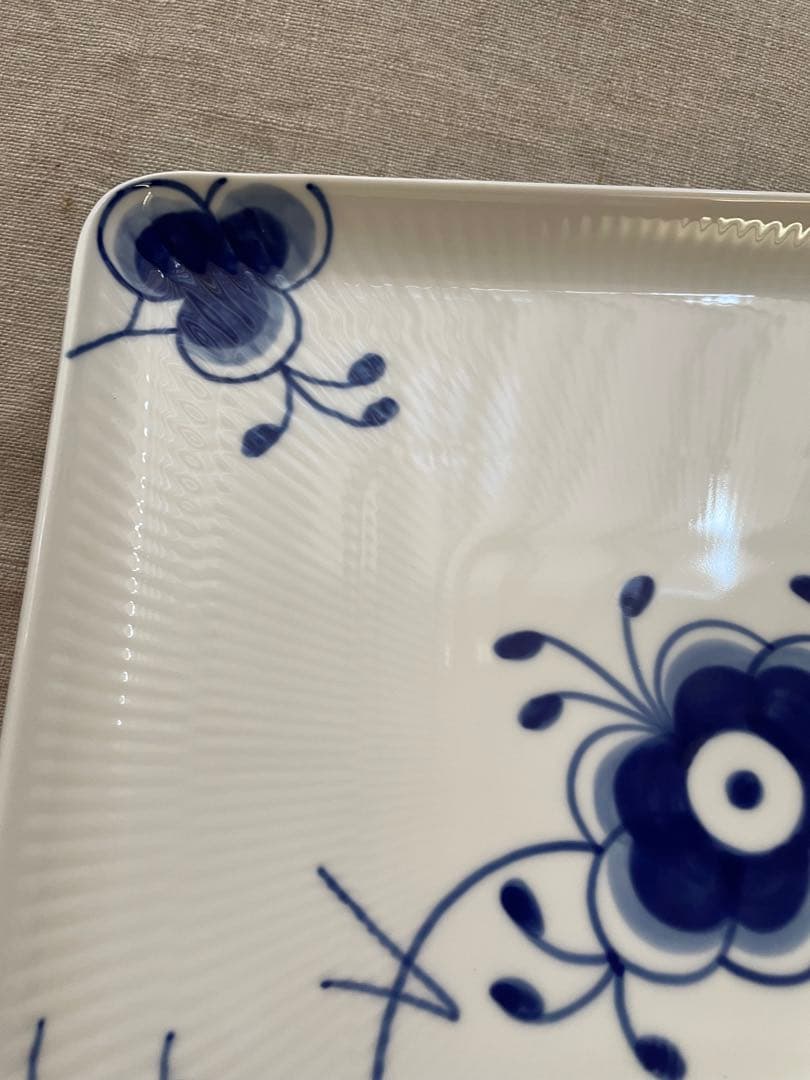 【新品】ロイヤルコペンハーゲン スクエアデイッシュ メガ 20cm ２枚