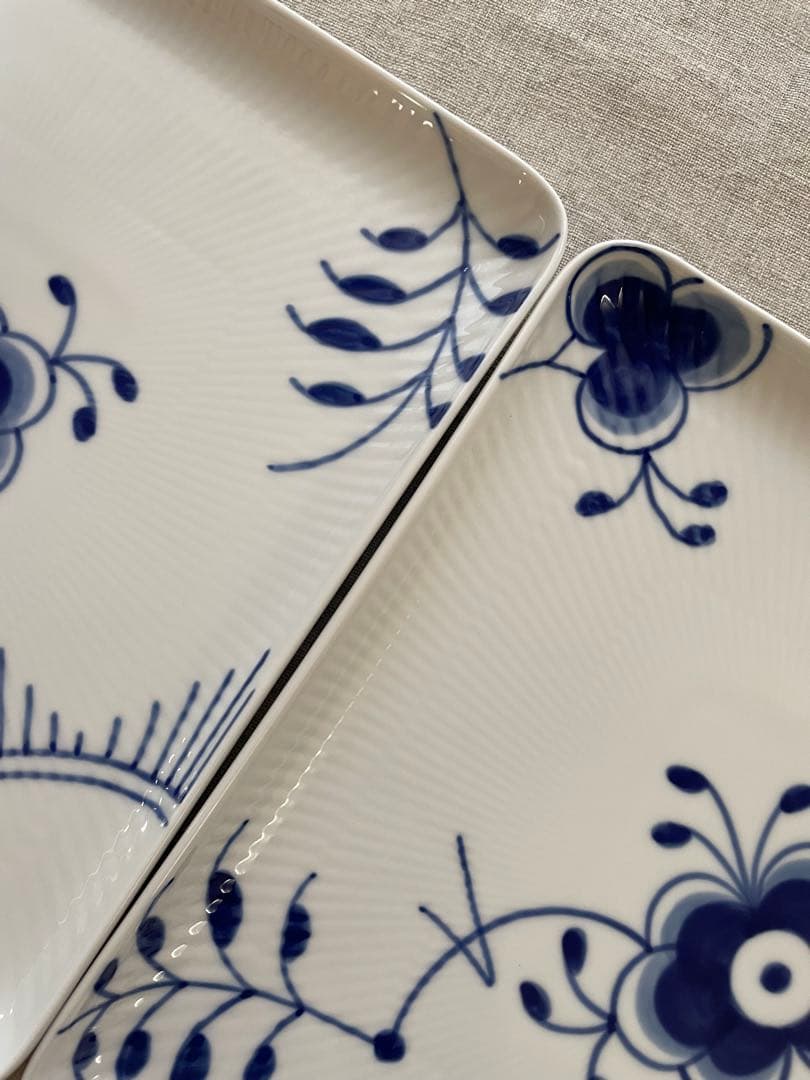 【新品】ロイヤルコペンハーゲン スクエアデイッシュ メガ 20cm ２枚