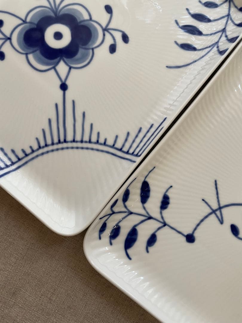 【新品】ロイヤルコペンハーゲン スクエアデイッシュ メガ 20cm ２枚