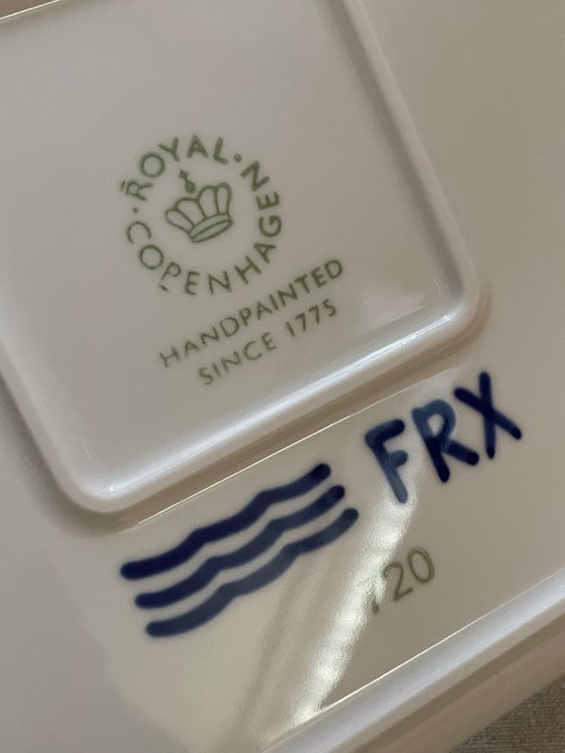 【新品】ロイヤルコペンハーゲン スクエアデイッシュ メガ 20cm ２枚