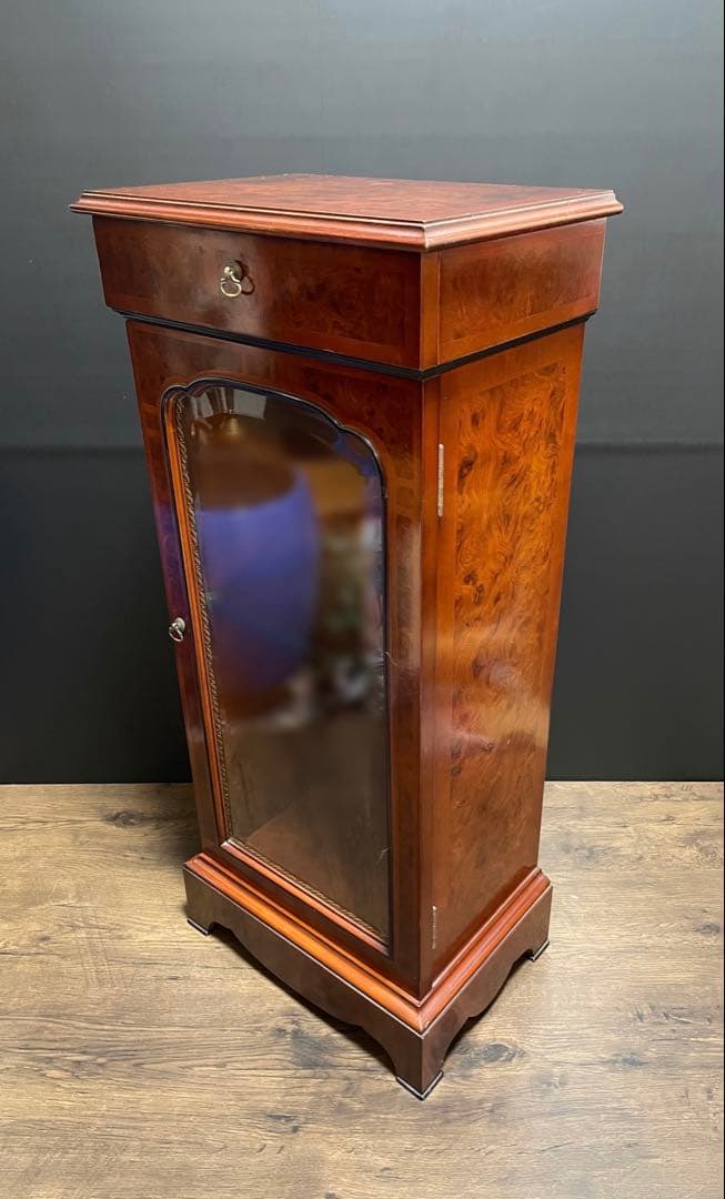 イタリア　ヴィンテージ　高級　飾り棚　マホガニー