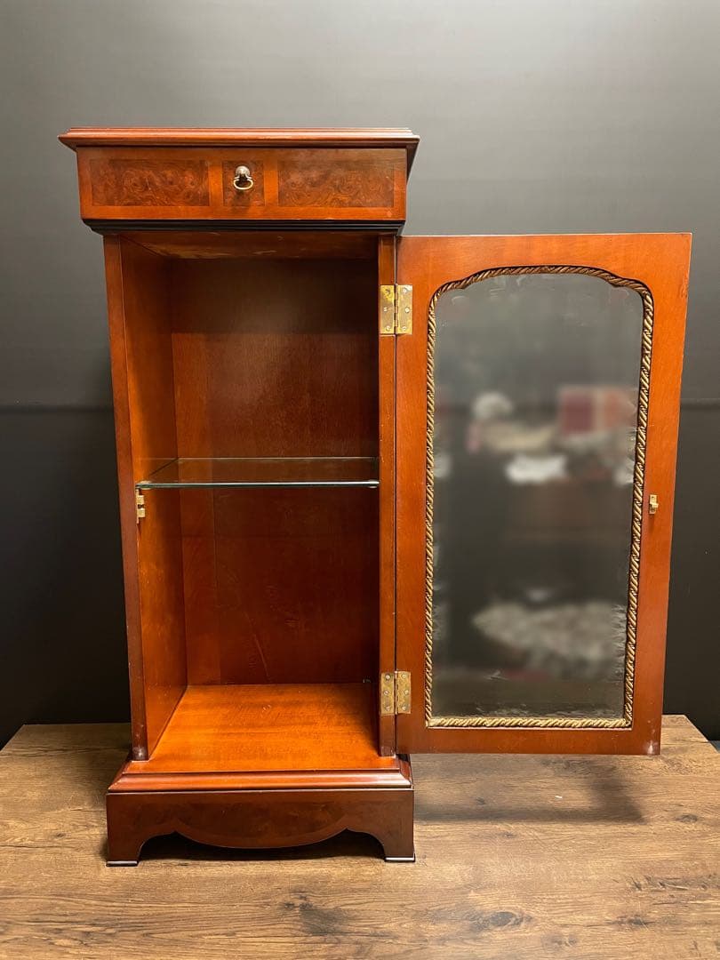 イタリア　ヴィンテージ　高級　飾り棚　マホガニー