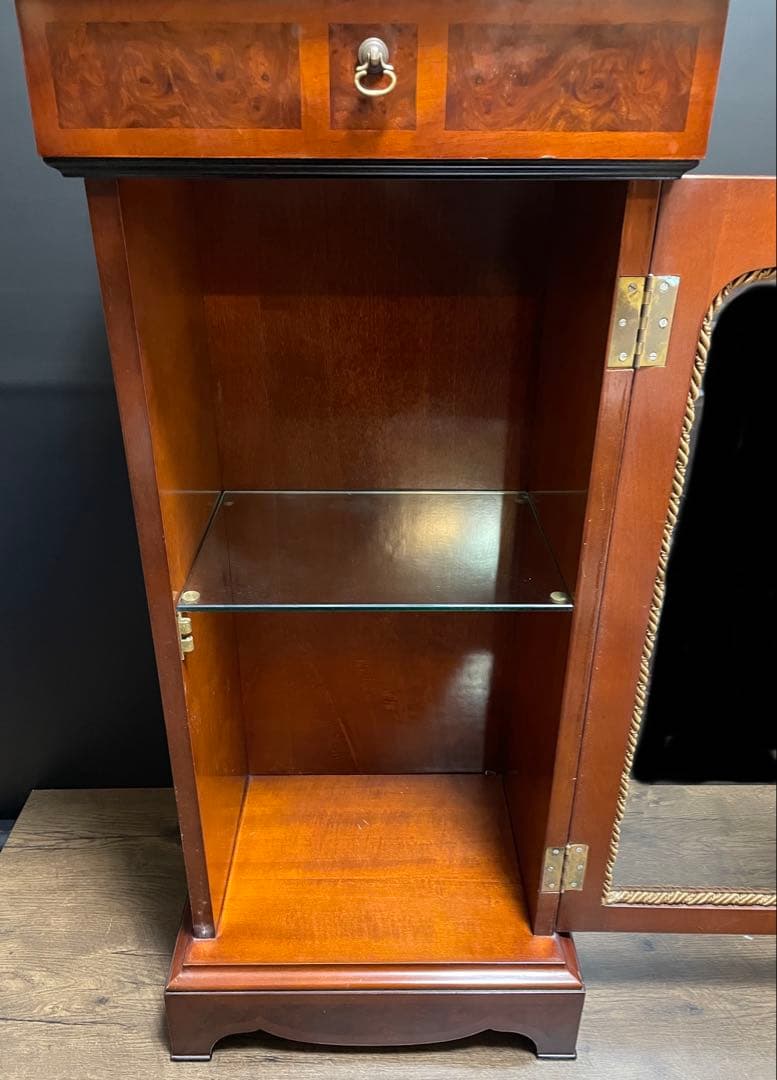 イタリア　ヴィンテージ　高級　飾り棚　マホガニー