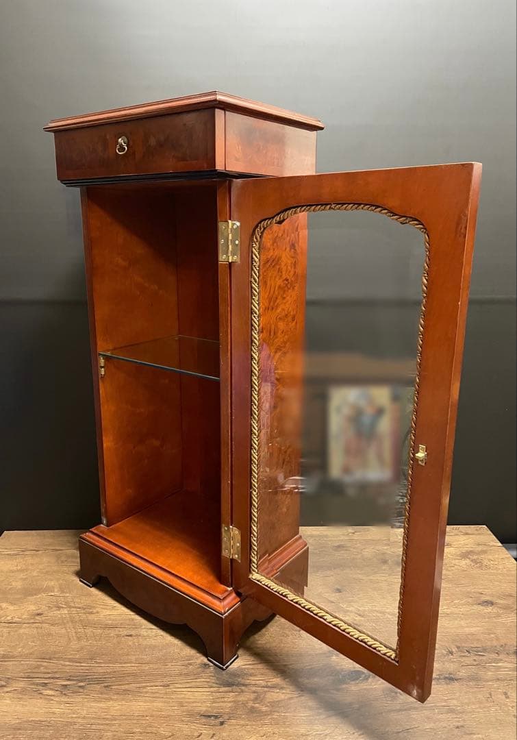 イタリア　ヴィンテージ　高級　飾り棚　マホガニー