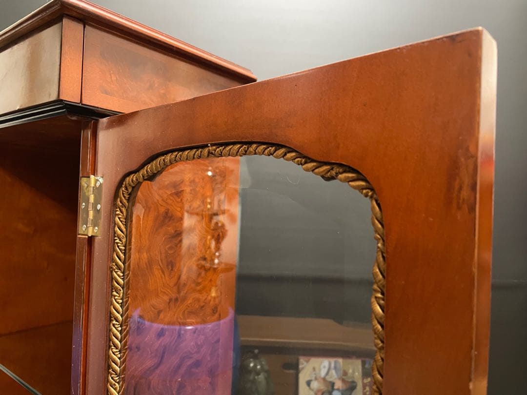 イタリア　ヴィンテージ　高級　飾り棚　マホガニー