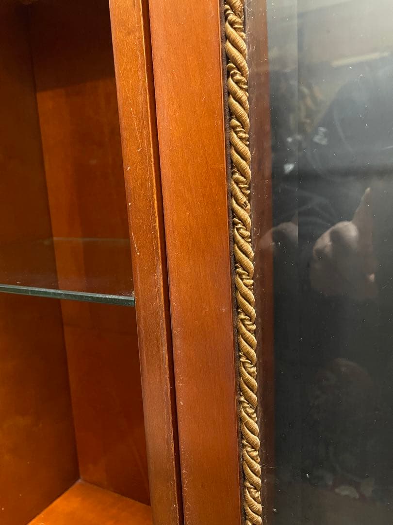 イタリア　ヴィンテージ　高級　飾り棚　マホガニー