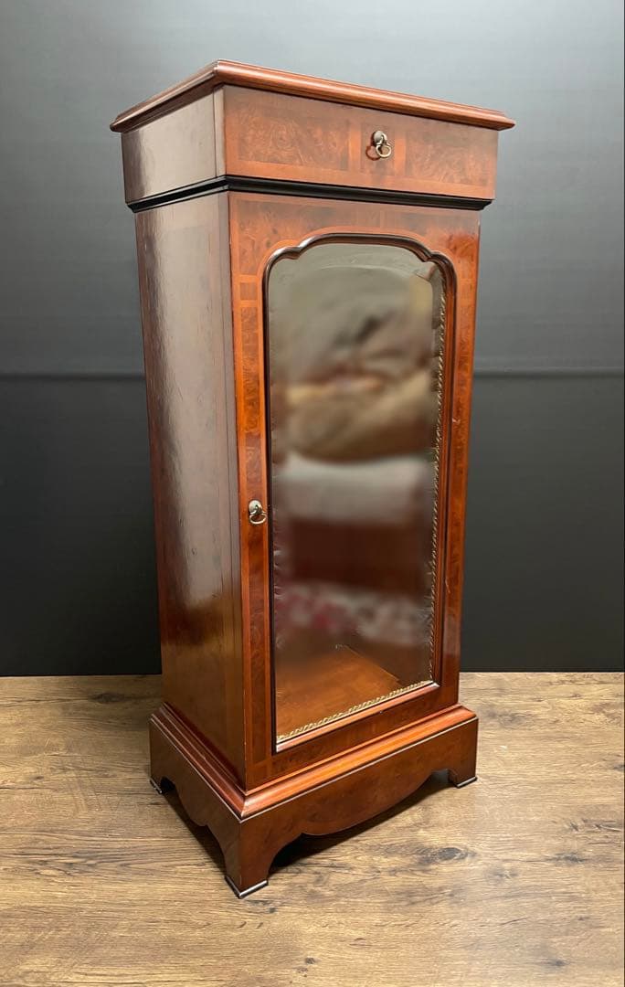 イタリア　ヴィンテージ　高級　飾り棚　マホガニー