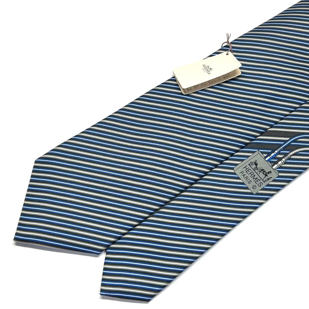 【新品タグ付き✨】エルメス ネクタイ ヘビーツイルタイ ストライプ 高級シルク