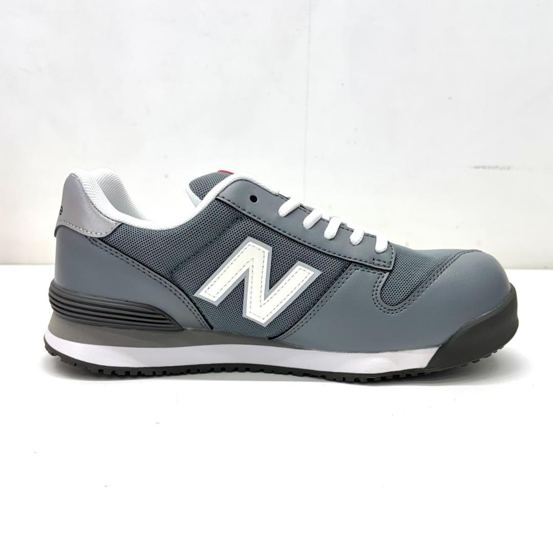 未使用 new balance 安全靴 24㎝ グレー PL-881 箱あり
