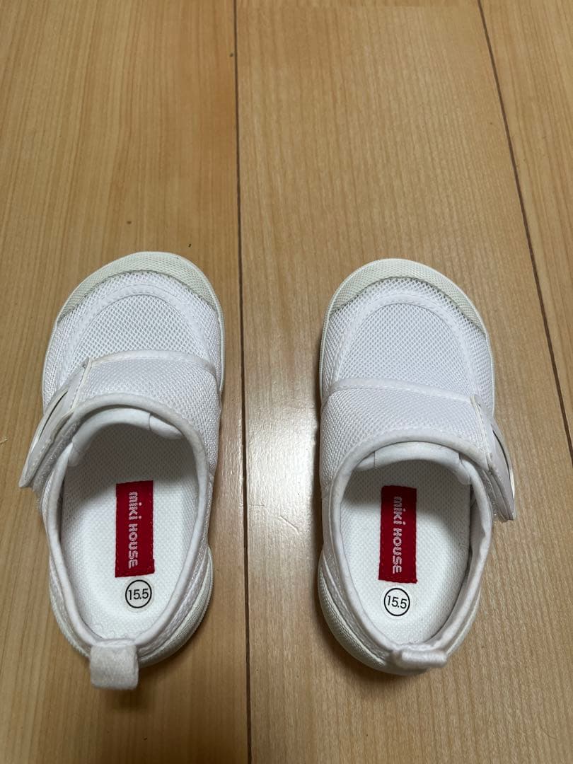 美品♡ ファミリア お受験ワンピース 100 ブラウス長袖、上履き、黒靴のセット