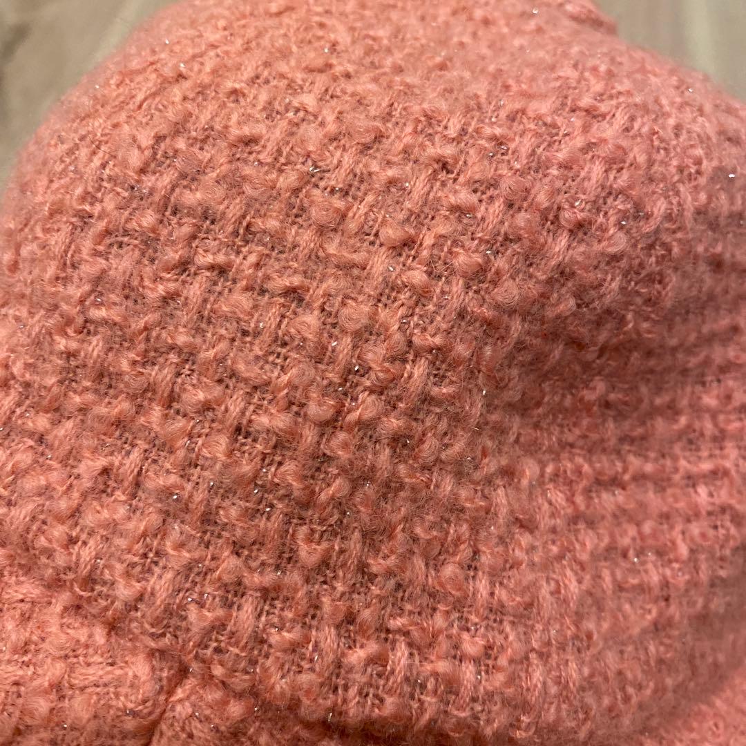 新品未使用CHANEL クロシェハット　ツイード　ココマーク　希少ピンク　完売品