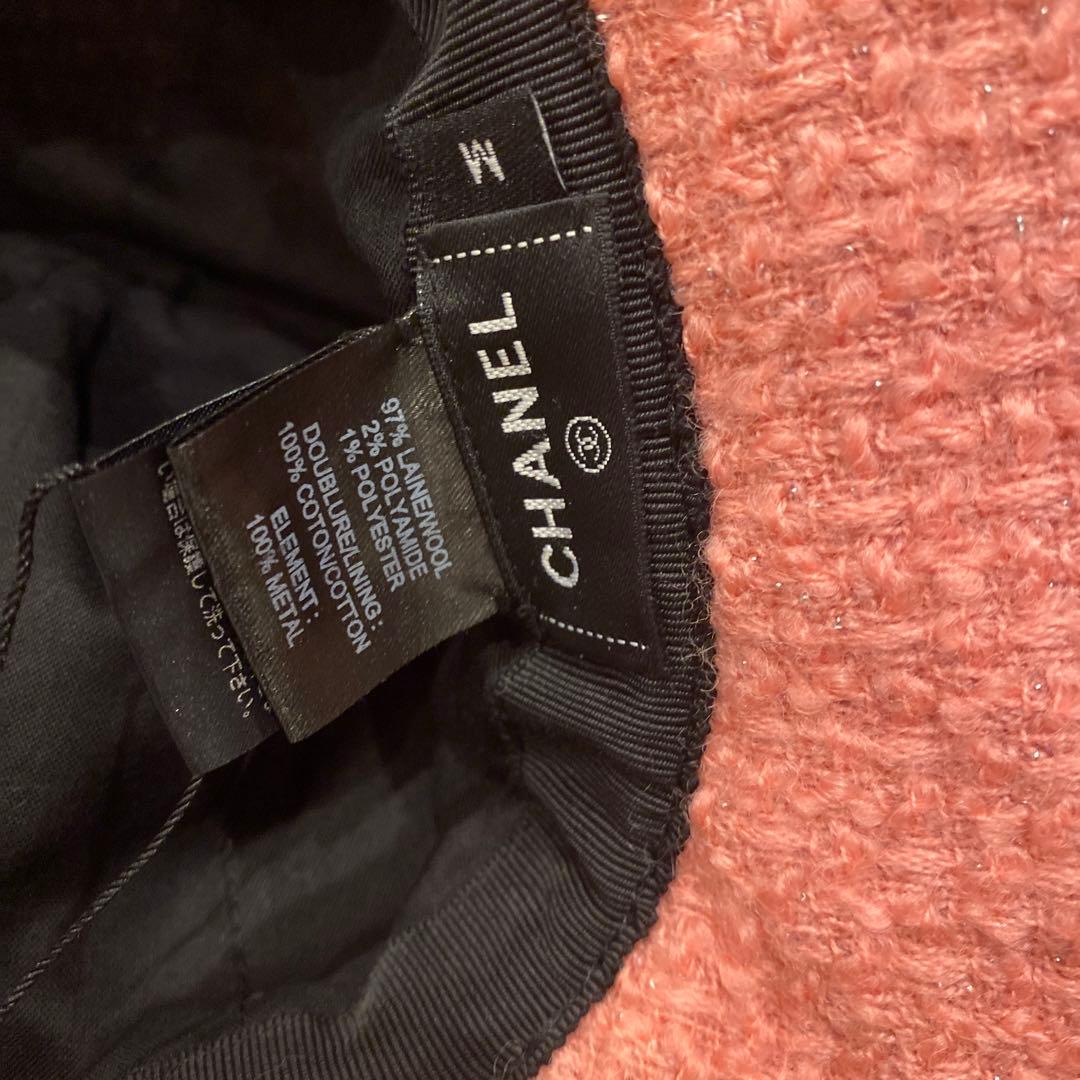 新品未使用CHANEL クロシェハット　ツイード　ココマーク　希少ピンク　完売品