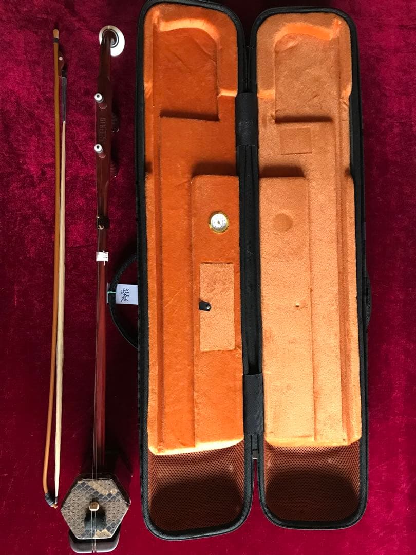 特価・二胡★最上級紫檀★錦蛇皮★古月琴坊・万其興製作★十年保証★一生の宝物