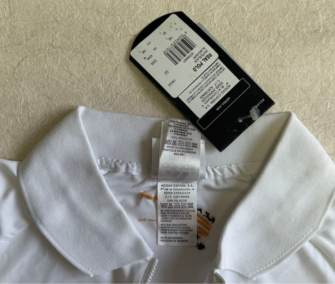 adidas レアルマドリード　ポロシャツ　ゲームシャツ　100周年