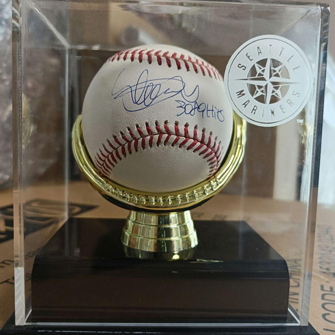 【証明あり】イチロー／直筆サインボール／3089hitsインスクリプション入り