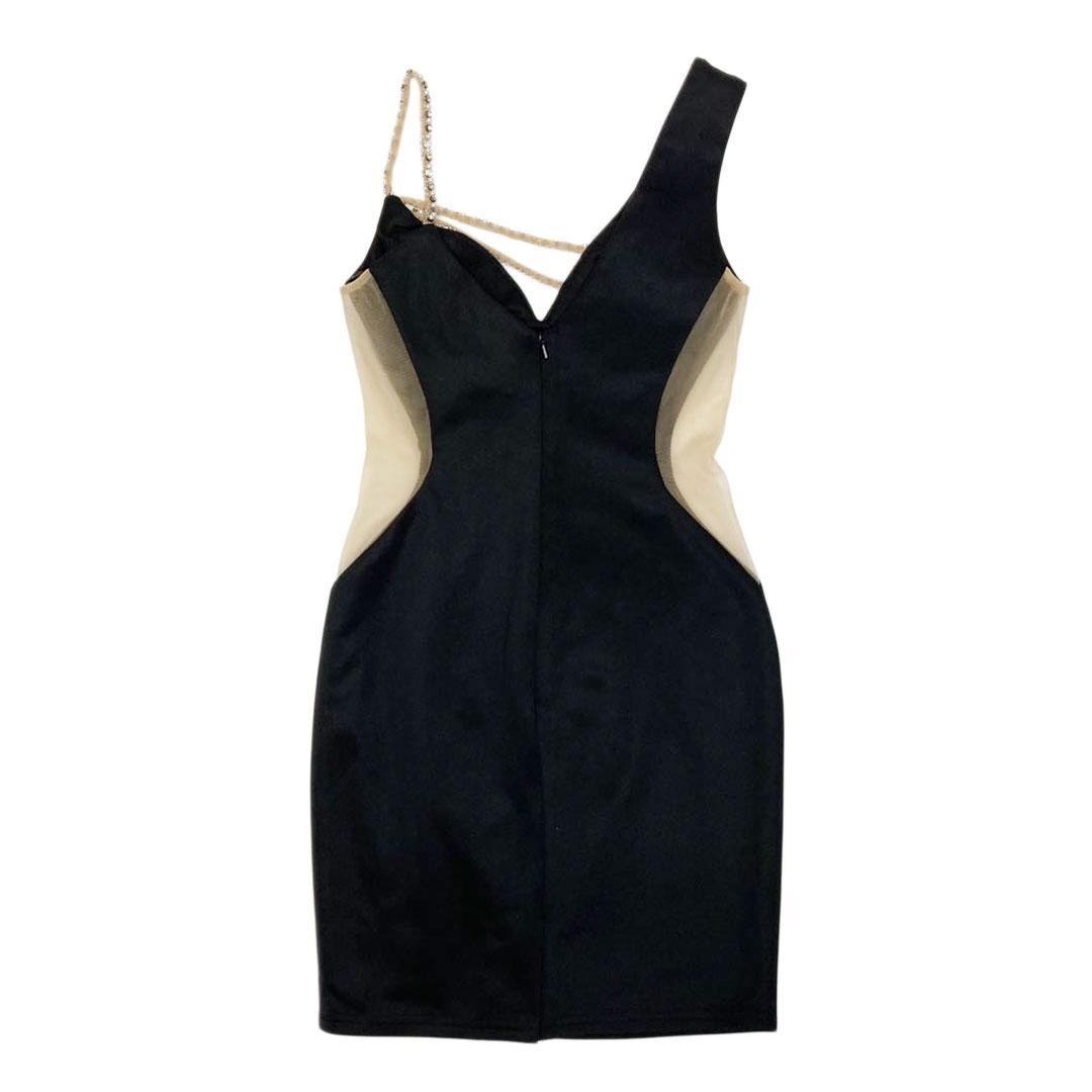 AngelR エンジェルアール バストラインビジューアシンメトリーミニドレス