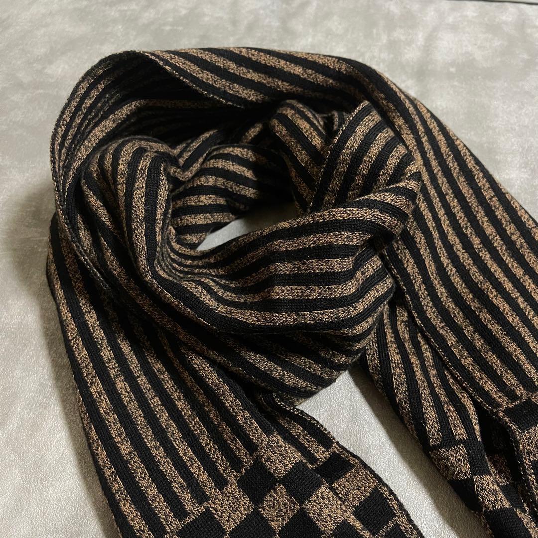 シボ FENDI フェンディ ズッカ柄 FF マフラー ウール イタリア