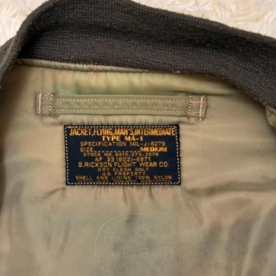バズリクソンズ MA-1 フライトジャケット CROWNジップ