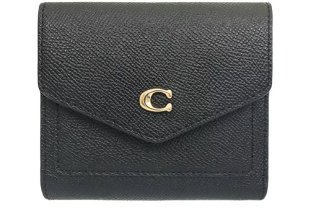 【1月末まで】COACH 二つ折り財布 ミニ財布 クロスグレインレザー 新品