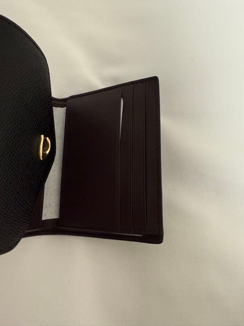 【1月末まで】COACH 二つ折り財布 ミニ財布 クロスグレインレザー 新品