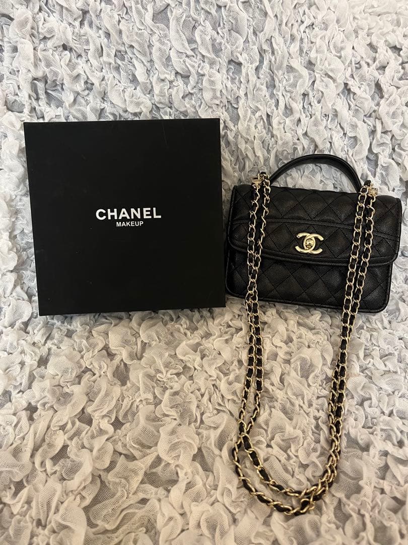 CHANEL 希少 ショルダーバッグ兼リュック2way仕様 ノベルティ ブラック